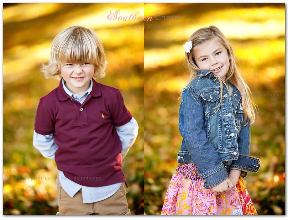 brother and sister great fall clothing knoxville children's photographer