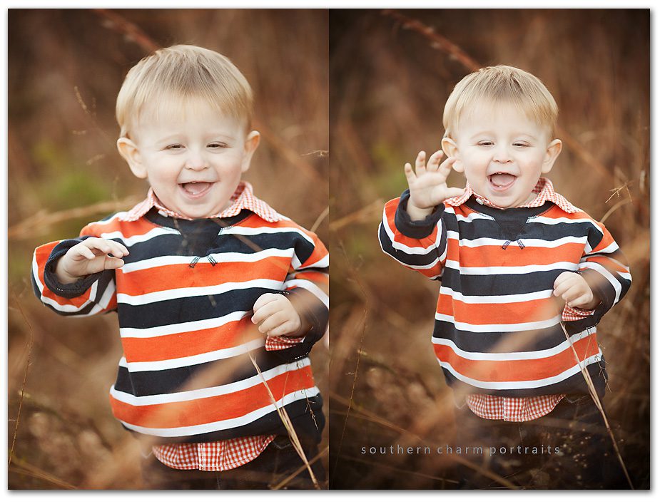 beautiful smiles and laughs from a one year old boy