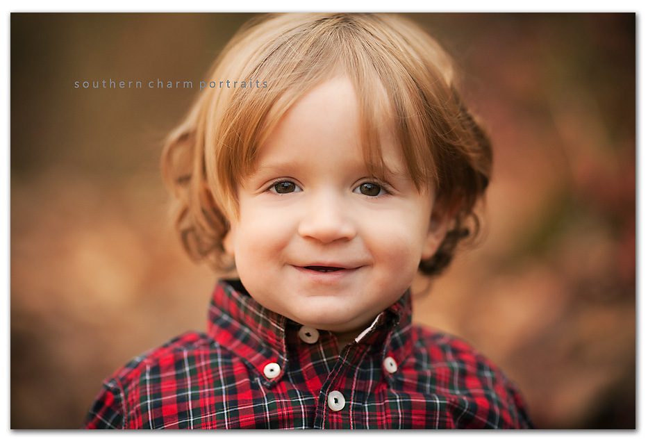  little boys with curls are so stinkin' cute look at his cute grin and plaid shirt