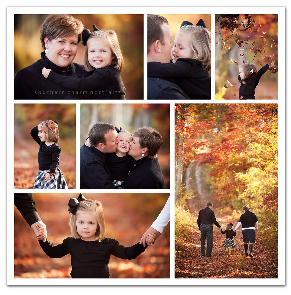 family fall portraits from knoxville in LaFollette, TN private property lovely colors and expressions