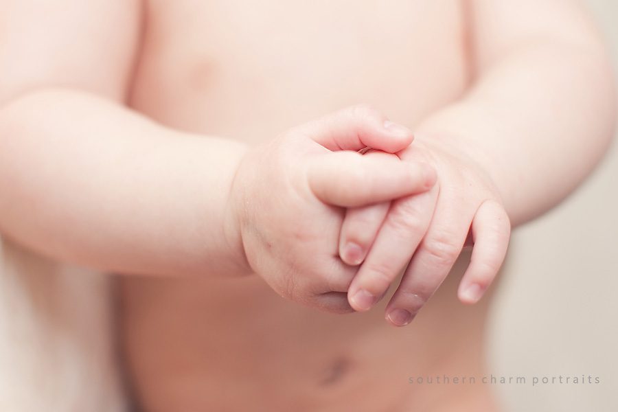 baby's hands close up