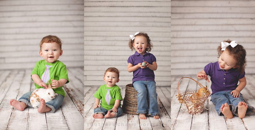 easter pictures with baby bunny and chick