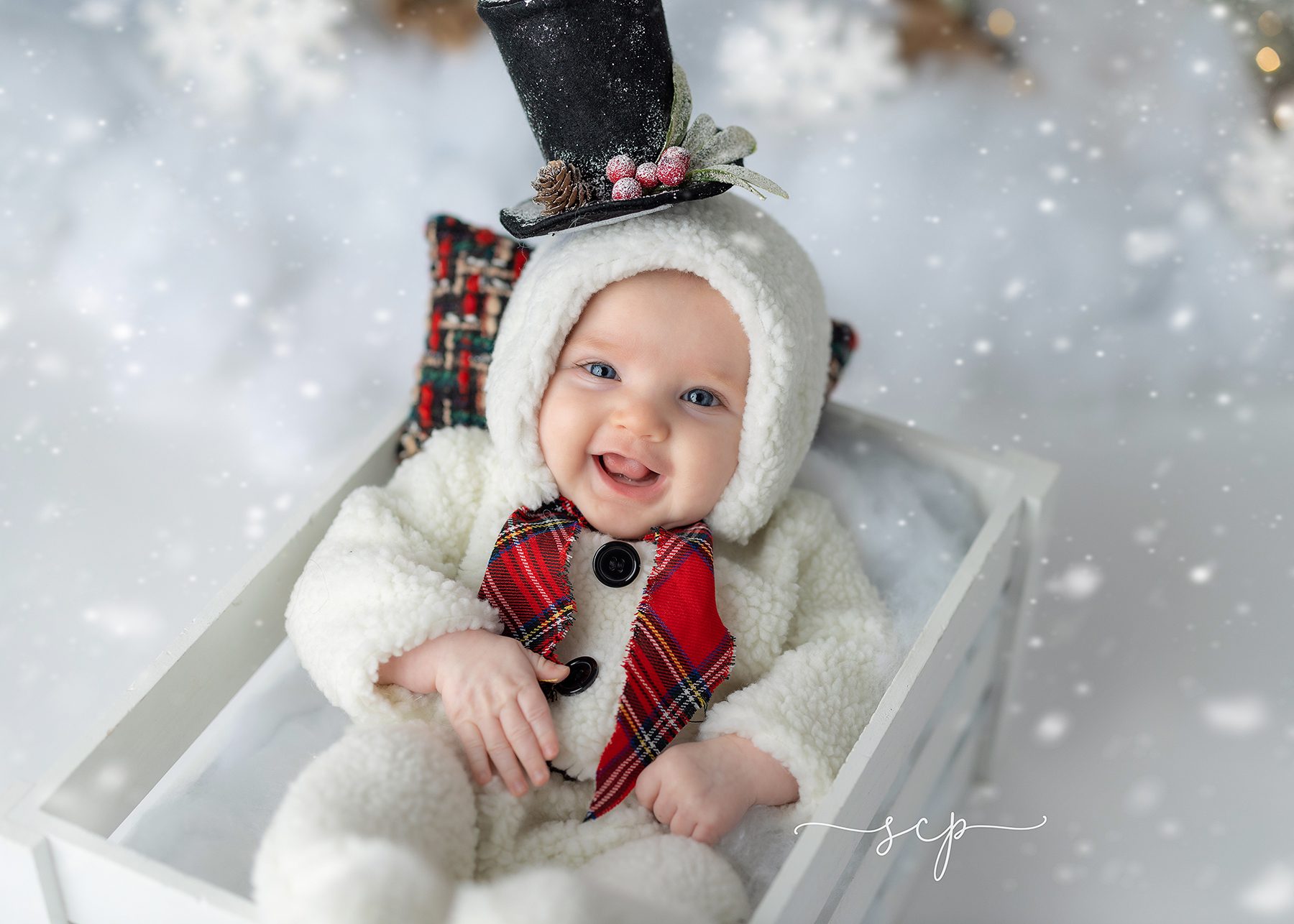 baby snowman sessions